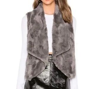 Gray Faux Fur Vest